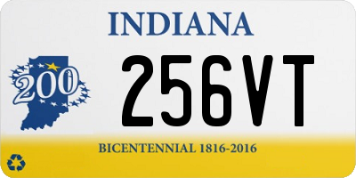 IN license plate 256VT