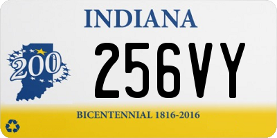 IN license plate 256VY