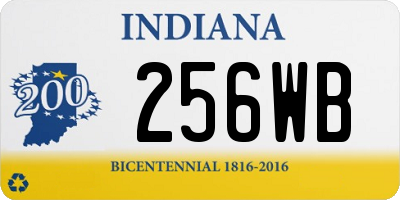 IN license plate 256WB