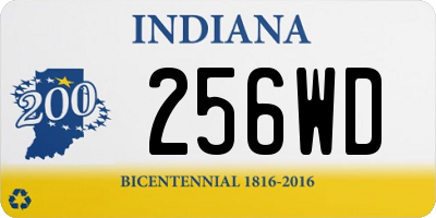 IN license plate 256WD