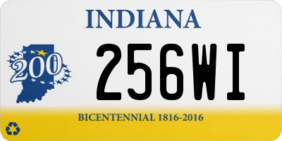 IN license plate 256WI