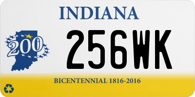 IN license plate 256WK