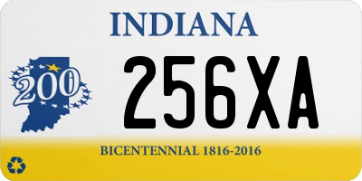 IN license plate 256XA