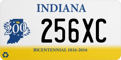 IN license plate 256XC