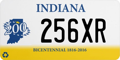 IN license plate 256XR