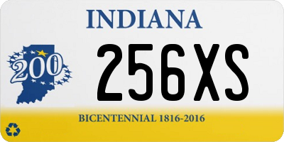 IN license plate 256XS