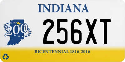 IN license plate 256XT