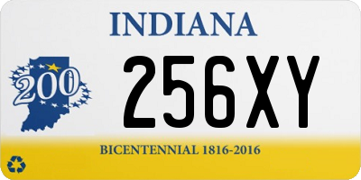 IN license plate 256XY