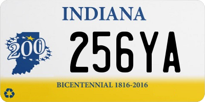 IN license plate 256YA