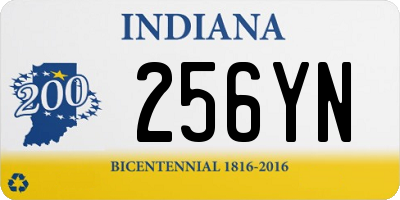 IN license plate 256YN