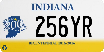 IN license plate 256YR