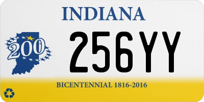 IN license plate 256YY