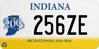 IN license plate 256ZE