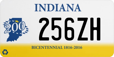 IN license plate 256ZH