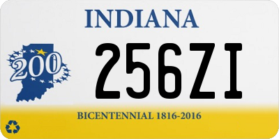 IN license plate 256ZI