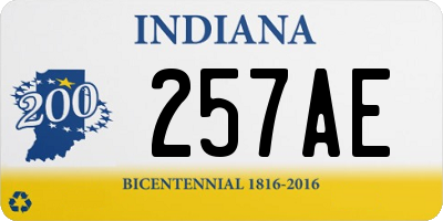 IN license plate 257AE