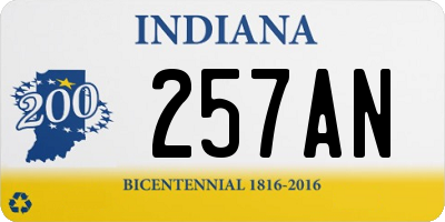 IN license plate 257AN