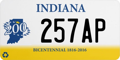 IN license plate 257AP