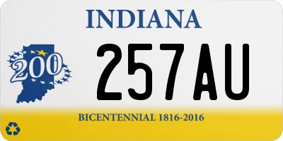 IN license plate 257AU