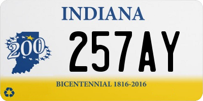 IN license plate 257AY