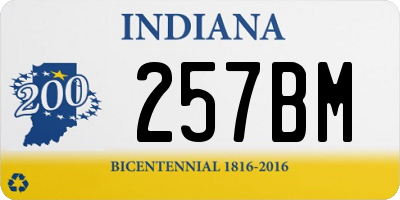 IN license plate 257BM