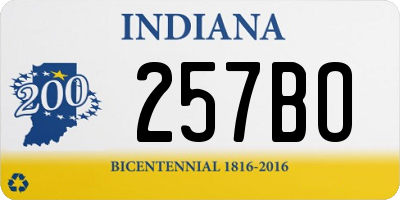 IN license plate 257BO