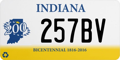 IN license plate 257BV