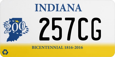 IN license plate 257CG