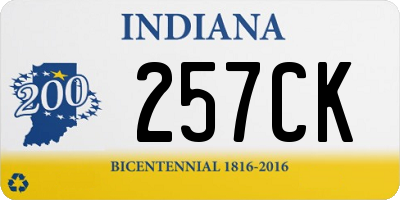 IN license plate 257CK