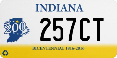 IN license plate 257CT