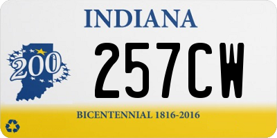 IN license plate 257CW