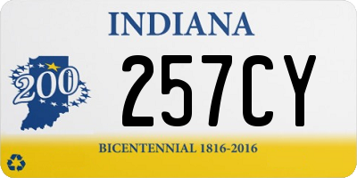 IN license plate 257CY