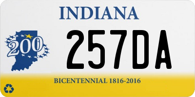 IN license plate 257DA