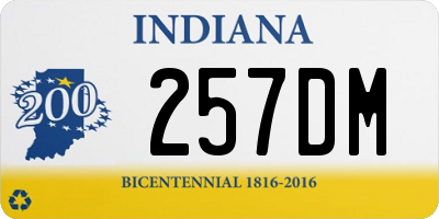 IN license plate 257DM