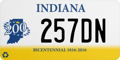 IN license plate 257DN