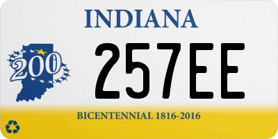 IN license plate 257EE