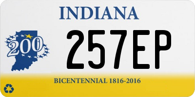 IN license plate 257EP