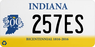 IN license plate 257ES