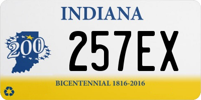 IN license plate 257EX