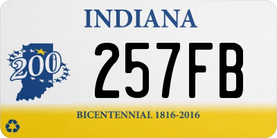 IN license plate 257FB