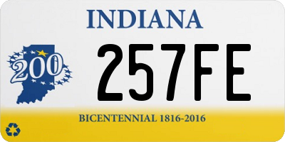 IN license plate 257FE