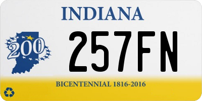 IN license plate 257FN