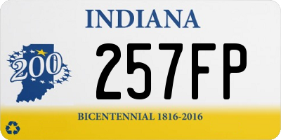 IN license plate 257FP