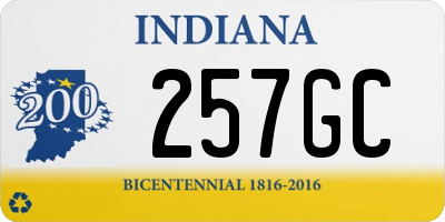 IN license plate 257GC