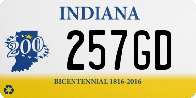 IN license plate 257GD