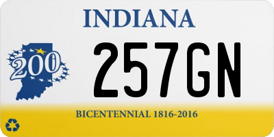 IN license plate 257GN