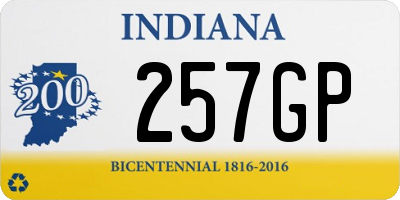 IN license plate 257GP