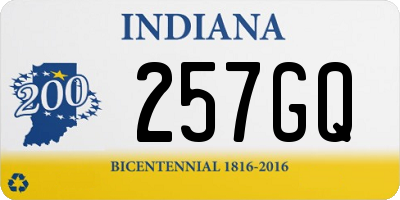 IN license plate 257GQ