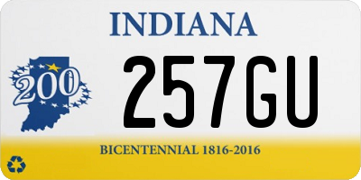 IN license plate 257GU