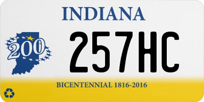 IN license plate 257HC